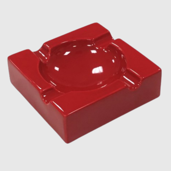Gloss Red Ceramic Ashtray