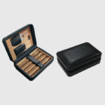 Manhattan Travel Cigar Bag 4/8 Ct Humidifier-Cutter-Lighter